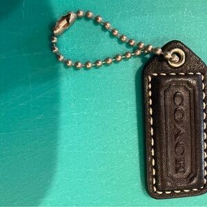 Coach Black with White Stitching Hang Tag